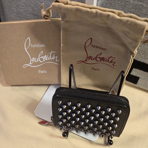 Christian Louboutin Handbags - Christian Louboutin Black Wallet with Silver Studs